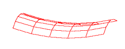 Wireframe of saddle deformation of PWB