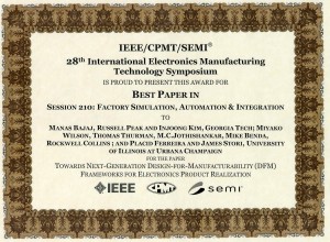 Best Paper Award - Semicon West 2003 Session 210